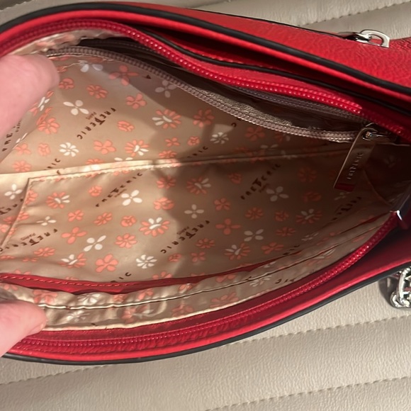 Red small real leather bag Frederic T Paris - Picture 8 of 8